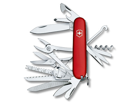 Нож перочинный VICTORINOX Swiss Champ, 91 мм, 33 функции, красный - рис 2.