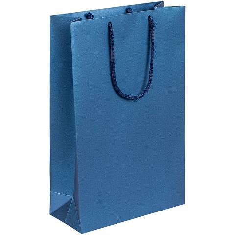Пакет бумажный «Блеск», средний, синий - рис 2.