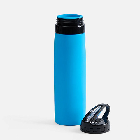 Складная бутылка для воды Langfossen, голубая - рис 4.