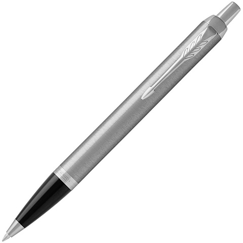 Ручка шариковая Parker IM Essential Stainless Steel CT, серебристая с черным - рис 3.