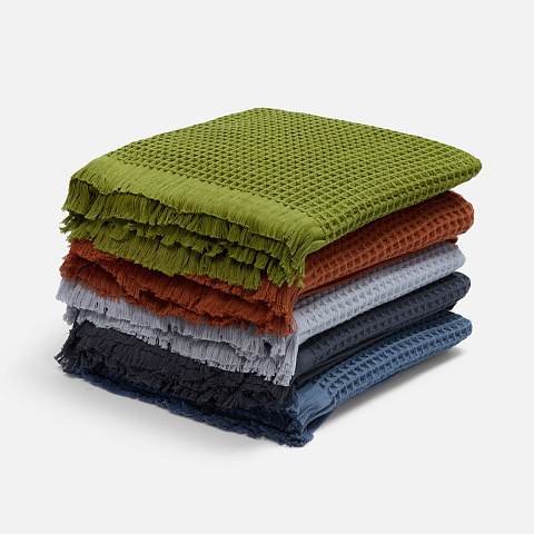 Плед вафельный Elenglect, оранжевый - рис 6.