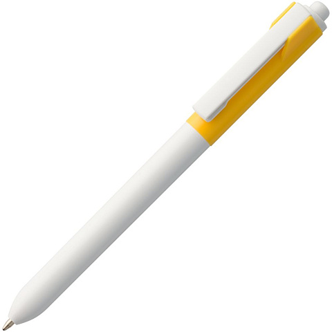 Ручка шариковая Hint Special, белая с желтым - рис 2.