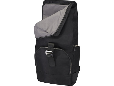 Рюкзак Rhine 15 GRS со сворачивающимся верхом на 18 л из материала, переработанного по стандарту GRS, сплошной черный - рис 4.