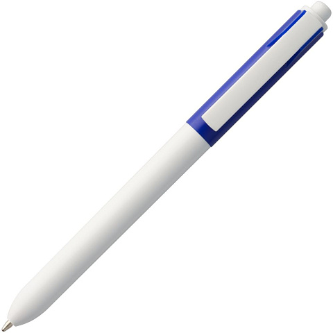 Ручка шариковая Hint Special, белая с синим - рис 4.