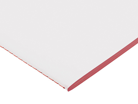 Бизнес-тетрадь А5 Pragmatic Contrast, 40 листов в клетку, белый с красным срезом - рис 2.