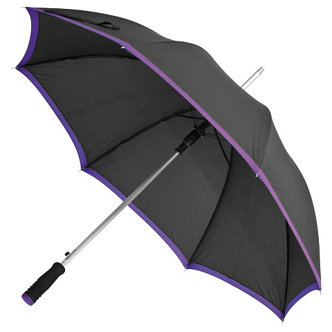 Зонт-трость Highlight, черный с фиолетовым - рис 2.