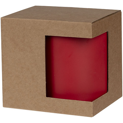 Коробка для кружки с окном Cupcase, крафт - рис 2.