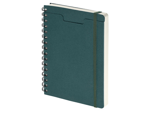 Ежедневник недатированный на гребне А5 Pragmatic, темно-зеленый - рис 3.