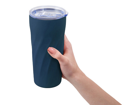 Подарочный набор FAMILY с термосом и термокружкой, темно-синий - рис 4.