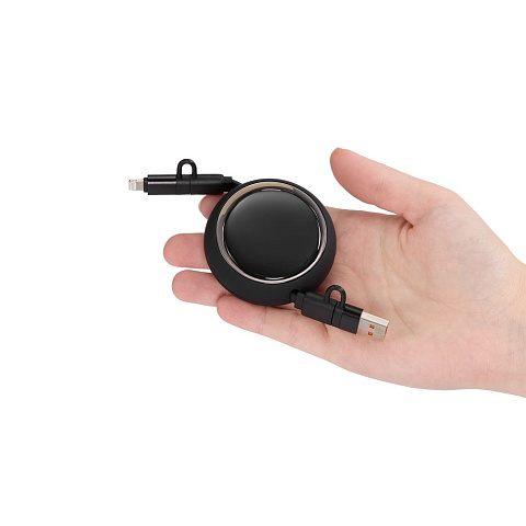 Складной кабель с переходниками pocketCoil, черный - рис 8.
