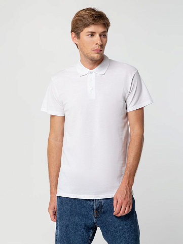 Рубашка поло мужская Summer 170, белая - рис 6.