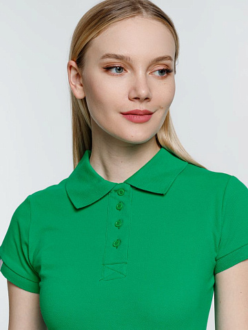 Рубашка поло женская Virma Premium Lady, зеленая - рис 6.