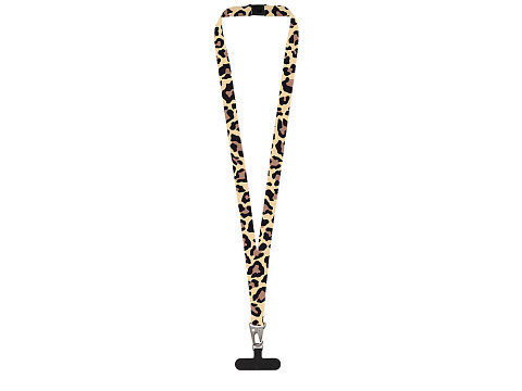 Ланъярд 2,5 см под сублимацию с большим карабином, замком обрыва и узким держателем для телефона из ПЭ - рис 3.