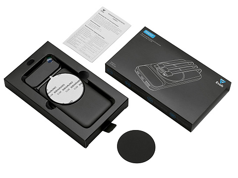 Магнитный беспроводной внешний аккумулятор со встроенными кабелями Мэни,быстаря зарядка, 10000 мАч, черный - рис 8.