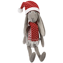 Игрушка Умный кролик в шапке и шарфе