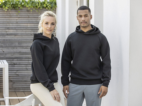 Danali унисекс интерлок спортивная толстовка - Сплошной черный - рис 4.