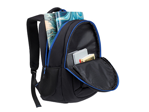 Рюкзак TORBER CLASS X, черный с синей вставкой, полиэстер 900D, 45 x 32 x 16 см - рис 6.