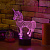 3D светильник Единорог - миниатюра - рис 4.