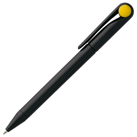 Ручка шариковая Prodir DS1 TMM Dot, черная с желтым - рис 3.