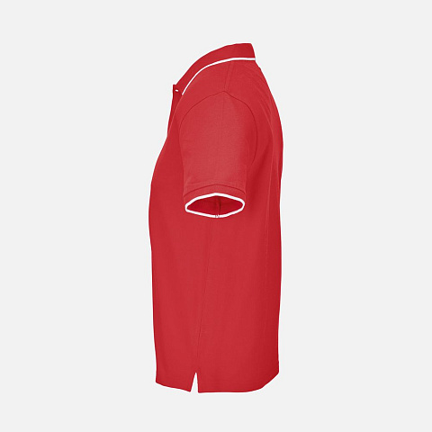 Рубашка поло унисекс Palermo, красная с белым - рис 4.