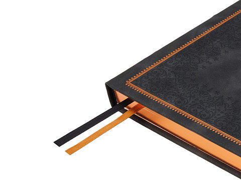 Ежедневник недатированный А4 Royal, черный с бронзовым срезом - рис 4.