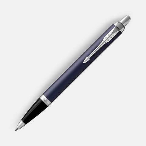 Ручка шариковая Parker IM Core Matte Blue CT, темно-синяя с черным - рис 2.