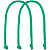 Ручки Corda для пакета L, зеленые - миниатюра