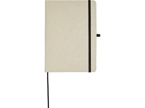 Блокнот в твердом переплете Tutico из органического хлопка, натуральный/черный - рис 2.