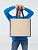Холщовая сумка для покупок Bagari с синей отделкой - миниатюра - рис 8.
