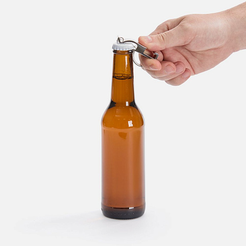 Брелок-подставка с открывалкой Virke, серебристый - рис 7.