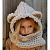 Детская шапка-шарф Медвежонок - миниатюра