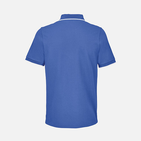 Рубашка поло унисекс Palermo, ярко-синяя с белым - рис 3.