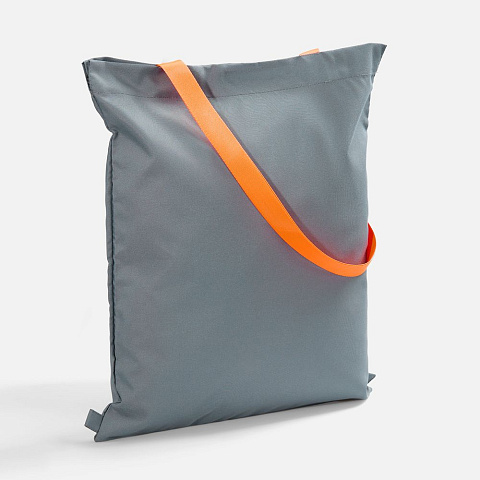 Шопер B3, серый с оранжевыми ручками - рис 2.