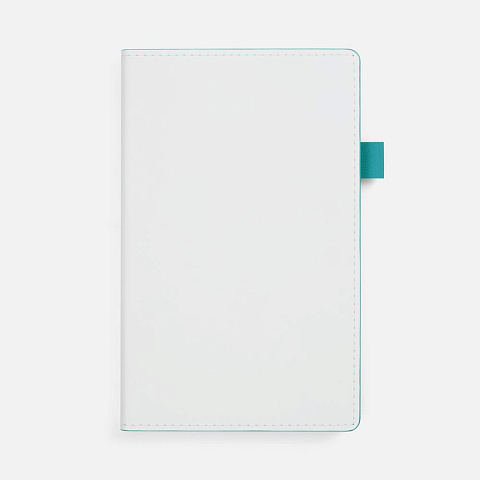 Ежедневник White Shall, недатированный, бело-бирюзовый