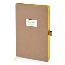 Ежедневник недатированный А5 Total beige с нашивкой, бежевый