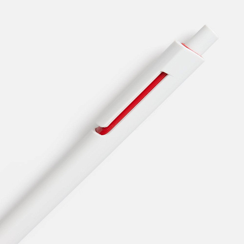 Ручка шариковая Dominanta, белая с красным - рис 5.