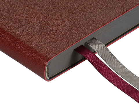 Ежедневник А5 датированный Boston 2026, бордовый с серым обрезом - рис 3.