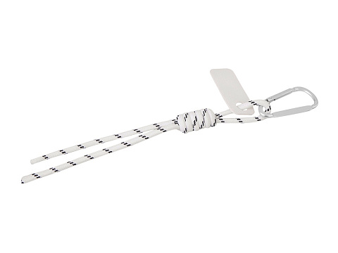 Брелок-веревочка на карабине Trinket, черно-белый