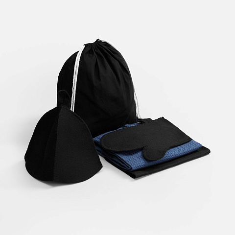 Банный набор Heat Therapy ver.2, мужской, темно-синий - рис 2.