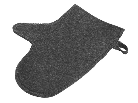 Банный набор из шапки, рукавицы и коврика Calm, серый - рис 2.