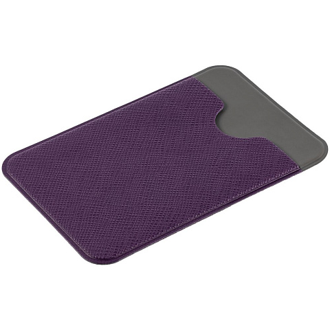 Чехол для карты на телефон Devon, фиолетовый с серым - рис 3.