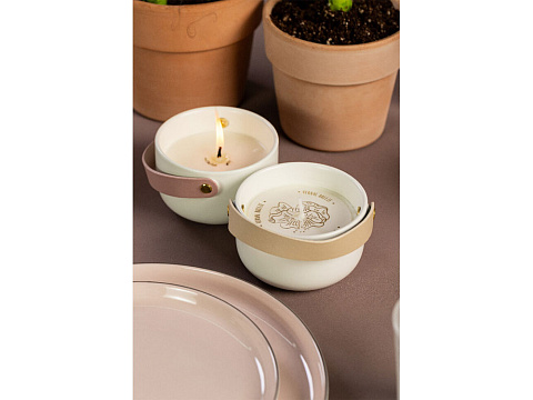 Свеча Valerie Concept с крышкой CNDL 5 BG, белый/бежевый - рис 4.