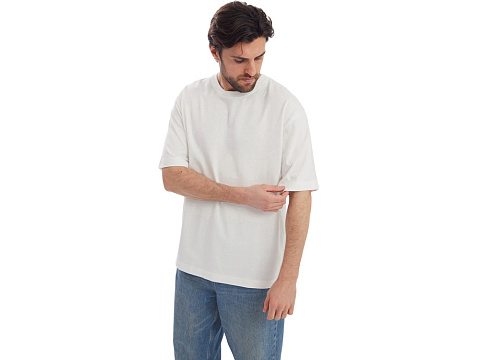 Футболка Kyoto из джерси 180 г/м2 с пич отделкой, унисекс, молочный - рис 4.