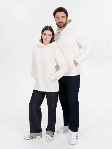 Худи оверсайз унисекс Snuggie, молочно-белое - рис 13.