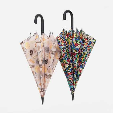 Зонт-трость Undercolor с полной запечаткой на заказ, с красными спицами - рис 5.