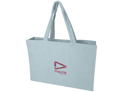 Пляжная эко-сумка Siam объемом 13 л из переработанной махровой ткани, сертифицированной GRS - Cloud Blue - рис 4.