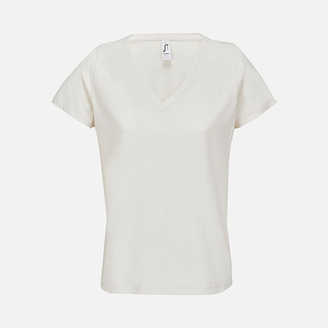 Футболка женская Regent Women с V-образным вырезом, молочно-белая