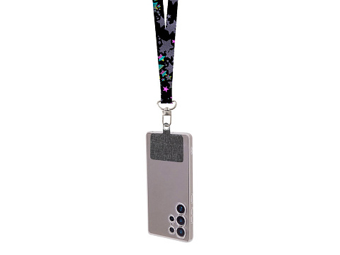 Ланъярд 2,5 см под сублимацию с трендовым карабином, замком обрыва и большим держателем для телефона из ПЭ - рис 5.