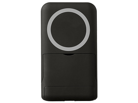 Беспроводной внешний аккумулятор с подсветкой лого и подставкой Magflash, 10000 мАч, 15 Вт, черный - рис 4.