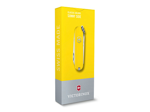 Нож-брелок VICTORINOX Classic SD Colors Sunny Side, 58 мм, 7 функций, жёлтый - рис 4.